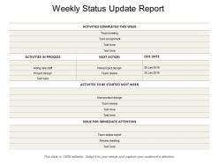 Weekly status update report
