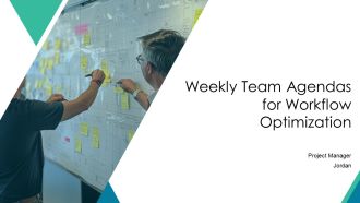 Weekly Team Agendas For Workflow Optimization PPT Sample AT