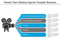 Weekly team meeting agenda template business management research cpb