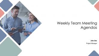 Weekly Team Meeting Agendas PPT Structure AT