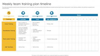 Weekly Team Training Plan Timeline