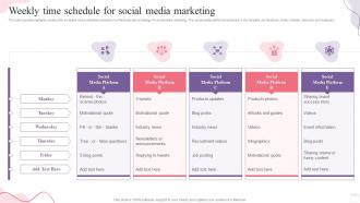 Weekly Time Schedule For Social Media Marketing
