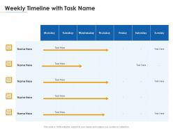 Weekly Timeline With Task Name Career Paths For PSM IT