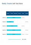 Weekly Timeline With Task Name Corporate Recruitment Agency One Pager Sample Example Document