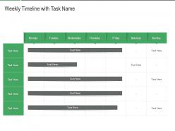 Weekly timeline with task name different aspects that decide devops success it ppt inspiration
