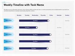 Weekly Timeline With Task Name R148 Ppt Topics