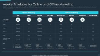 Weekly Timetable For Online And Offline Marketing