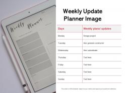 Weekly update planner image