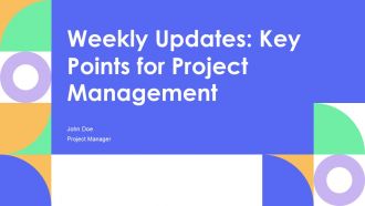 Weekly Updates Key Points For Project Management PPT Structure AT