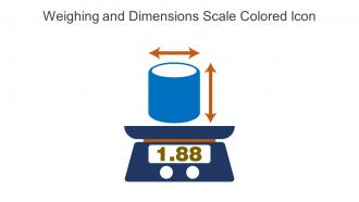 Weighing And Dimensions Scale Colored Icon In Powerpoint Pptx Png And Editable Eps Format