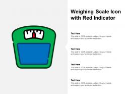 Weighing scale icon with red indicator