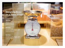 Weighing scale on a table image