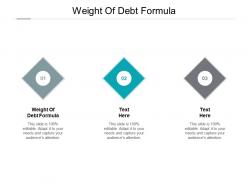 Weight of debt formula ppt powerpoint presentation layouts slide portrait cpb