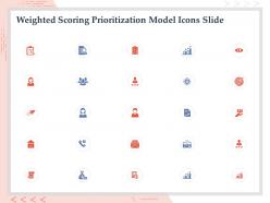Weighted scoring prioritization model icons slide ppt powerpoint presentation slide