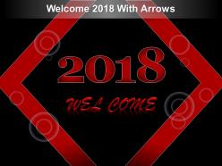 Welcome 2018 with arrows powerpoint templates