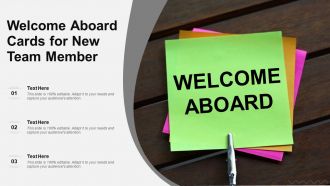 Welcome aboard cards for new team member