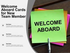 Welcome Aboard Cards For New Team Member