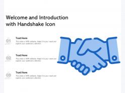Welcome and introduction with handshake icon