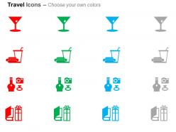 Welcome drink fast food basic amenities ppt icons graphics