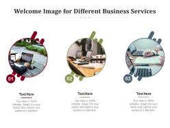 Welcome image for different business services infographic template
