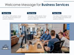 Welcome message for business services infographic template