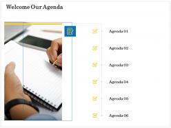 Welcome our agenda l12172 ppt powerpoint presentation professional images