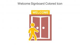 Welcome Signboard Colored Icon In Powerpoint Pptx Png And Editable Eps Format