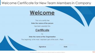 Welcome Team Members Powerpoint PPT Template Bundles