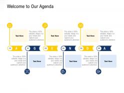 Welcome to our agenda m2517 ppt powerpoint presentation infographic template summary