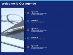 Welcome to our agenda ppt powerpoint presentation inspiration diagrams