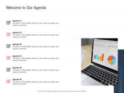 Welcome to our agenda ppt powerpoint presentation show gridlines