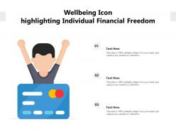 Wellbeing Icon Highlighting Individual Financial Freedom