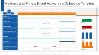 Wellness And Fitness Event Advertising Schedule Timeline