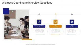 Wellness Coordinator Interview Questions In Powerpoint And Google Slides Cpb