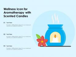 Wellness icon for aromatherapy with scented candles