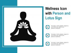 Wellness icon with person and lotus sign
