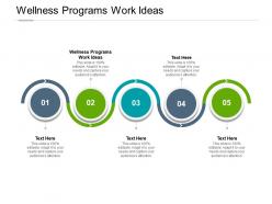 Wellness programs work ideas ppt powerpoint presentation outline cpb