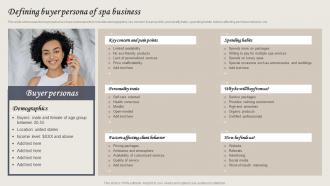Wellness Spa Services Defining Buyer Persona Of Spa Business BP SS