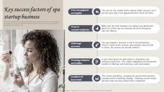 Wellness Spa Services Key Success Factors Of Spa Startup Business BP SS