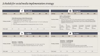 Wellness Spa Services Schedule For Social Media Implementation Strategy BP SS
