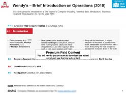 Wendys brief introduction on operations 2019