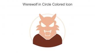 Werewolf In Circle Colored Icon In Powerpoint Pptx Png And Editable Eps Format