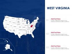 West virginia map powerpoint presentation ppt template