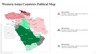 Western Asian Countries Political Map