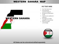 Western sahara country powerpoint maps