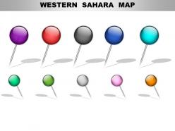 Western sahara country powerpoint maps