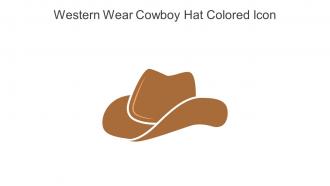 Western Wear Cowboy Hat Colored Icon In Powerpoint Pptx Png And Editable Eps Format