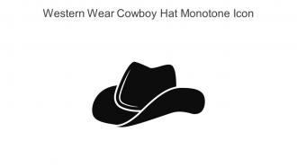 Western Wear Cowboy Hat Monotone Icon In Powerpoint Pptx Png And Editable Eps Format