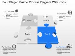 Wg four staged puzzle process diagram with icons powerpoint template