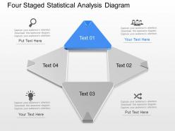 Wh four staged statistical analysis diagram powerpoint template